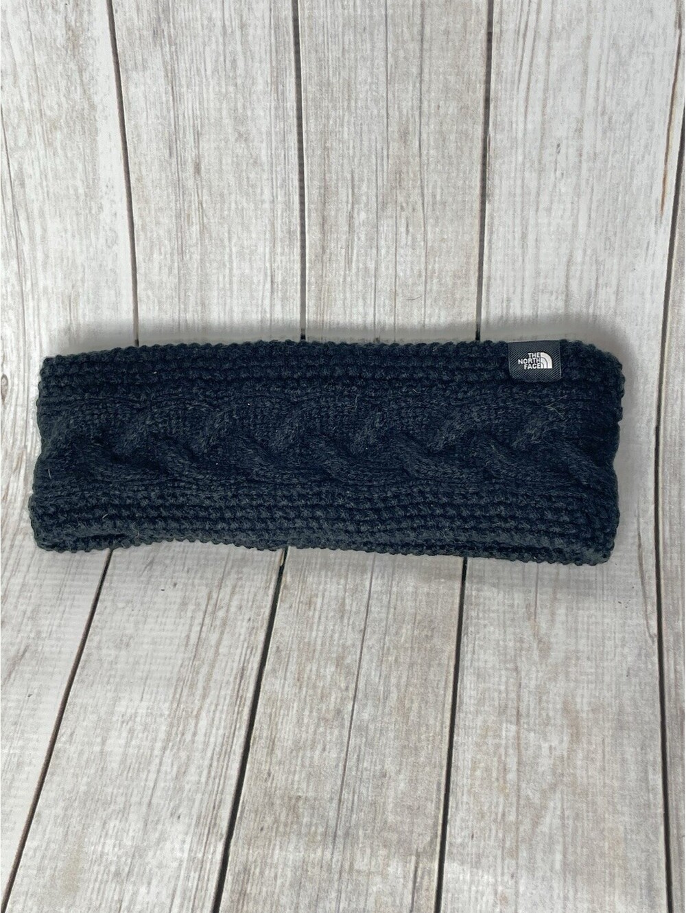 The North Face Women's Oh Mega Headband Ear Warme Black Soft Knit Fleece Lining